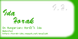 ida horak business card